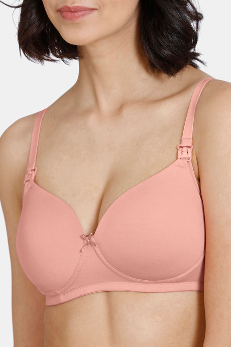 Zivame Maternity Padded Non Wired 3/4th Coverage Nursing Bra - Peach Pearl — image 6